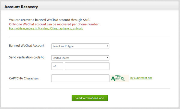 Recover Wechat account