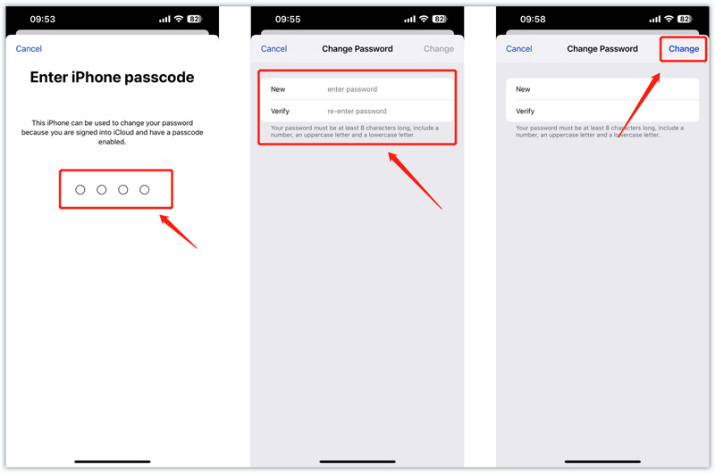 iPhone'unuzdaki Apple Kimliği Parolasını Değiştirin