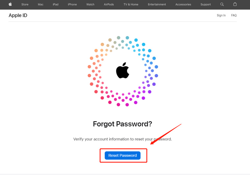 在 iForgot 网站上重置 Apple ID 密码