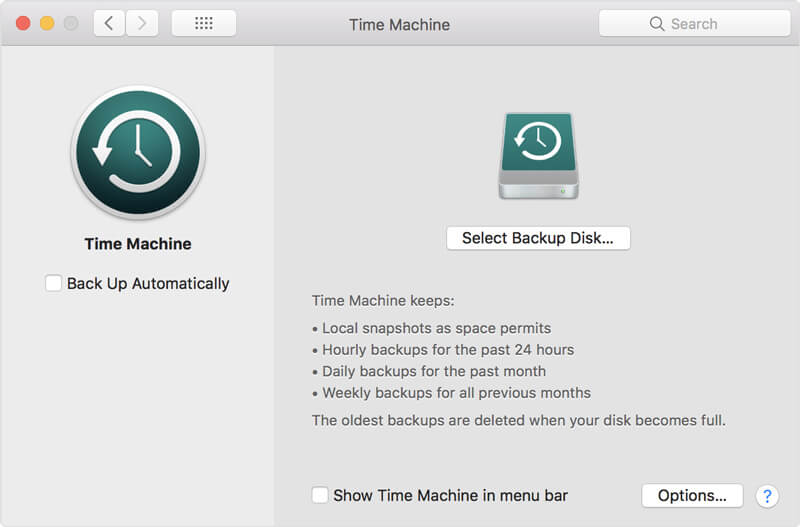 Backup Mac with Time Machine