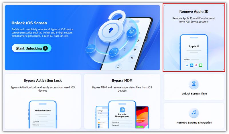 Remove Apple ID Aiseesoft iphone Unlocker