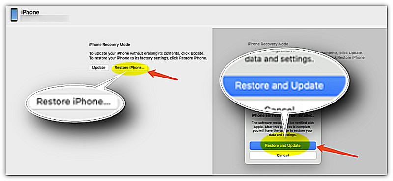 Update And Restore to Bypass Apple Id