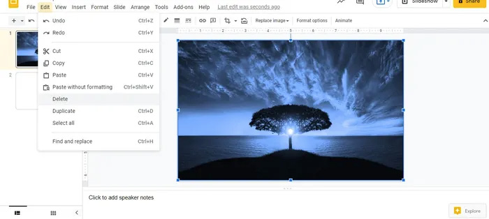 Vælg Billede Google Slides