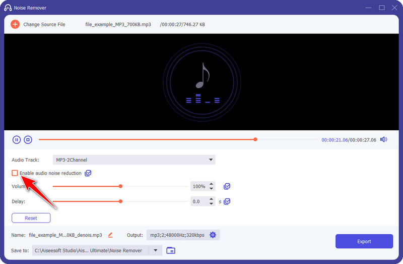 Audio Ruisonderdrukking Activeren