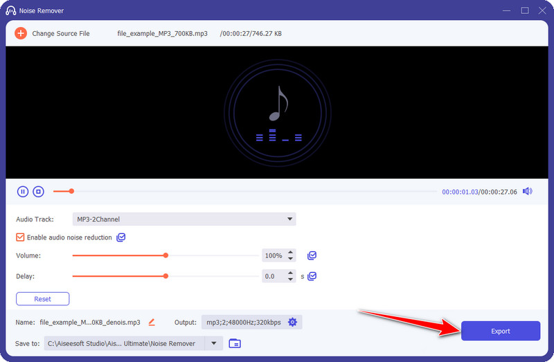 Exportovat audio stopu