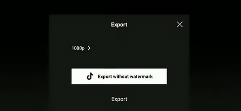 CapCut videó exportálása vízjel nélkül