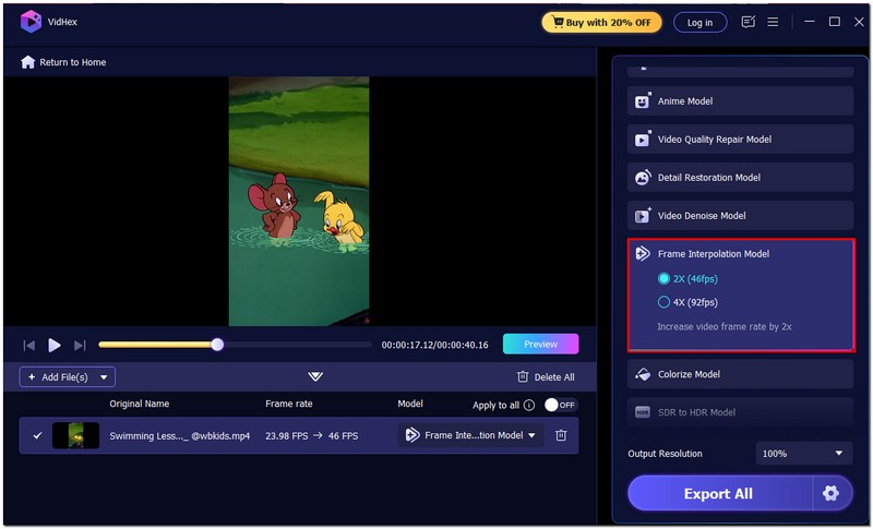 Hit Frame Interpolation