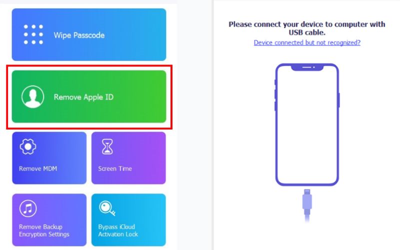 Choose Remove Apple ID