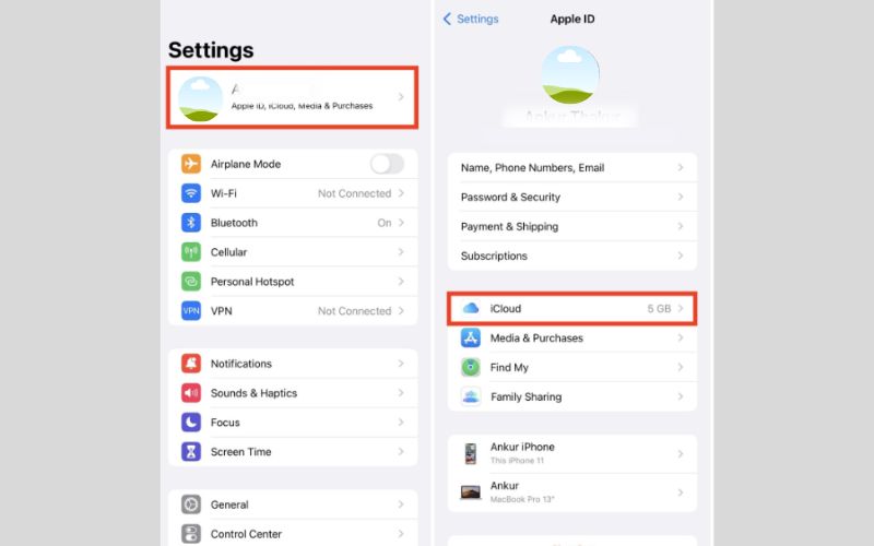 Tap The iCloud