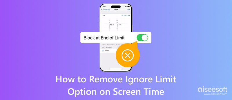 Remove Ignore Limit Option on Screen Time
