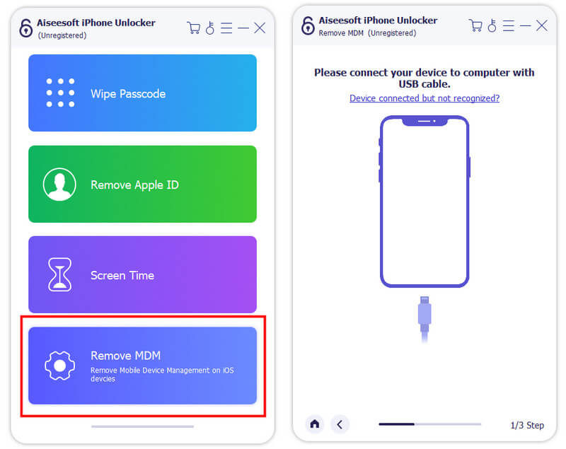 Chcete-li odebrat MDM, připojte iPhone