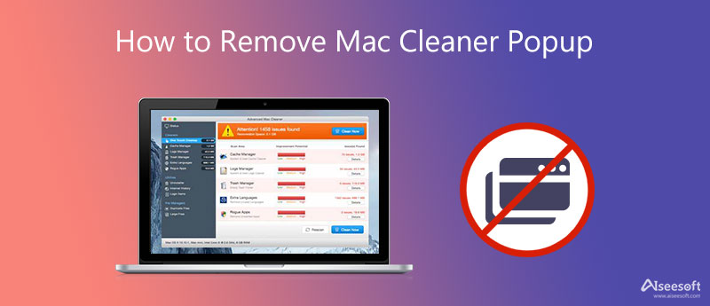 Καταργήστε το αναδυόμενο παράθυρο Mac Cleaner