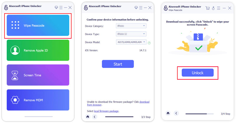 Poista iPhone Passcode Unlocker