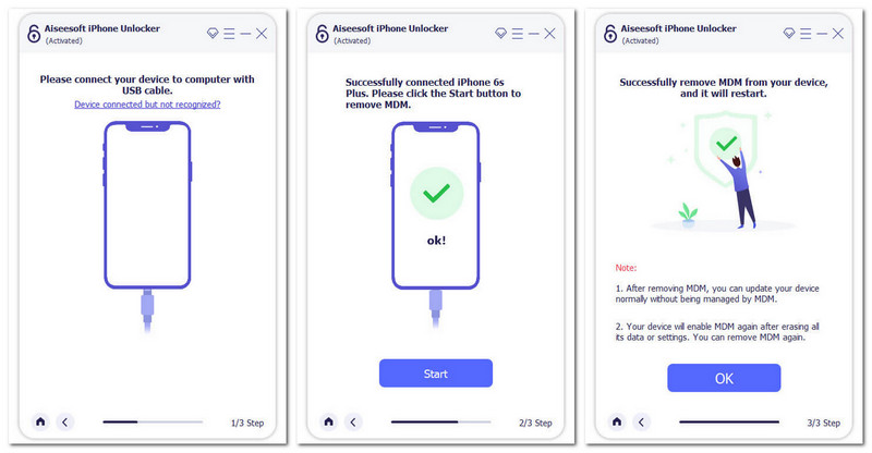 Aiseesoft iPhone Unlocker Steps