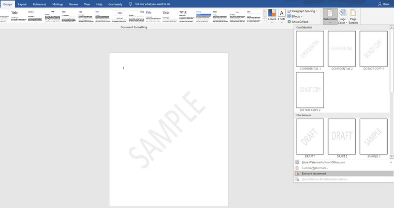 Word Remove Watermark