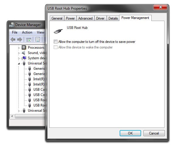 Sluk for usb-hub