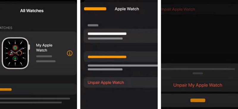 Unpair Apple Watch