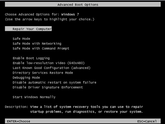 boot screen