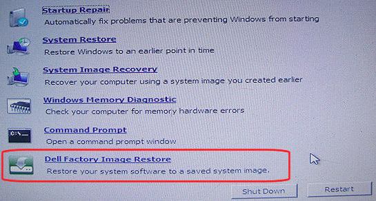 factory restore
