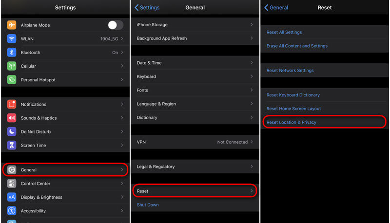 Locatieprivacy op iPhone resetten