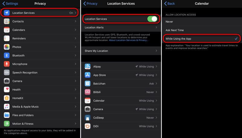 Reset Location Services For Apps