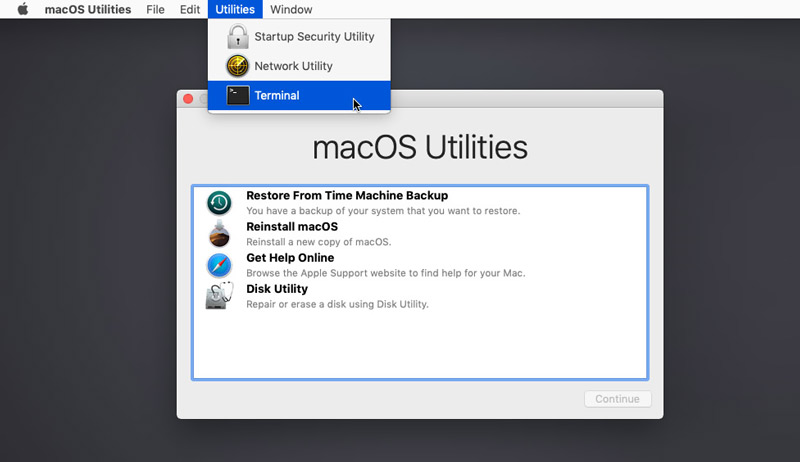 Mac Recovery Mode Terminal