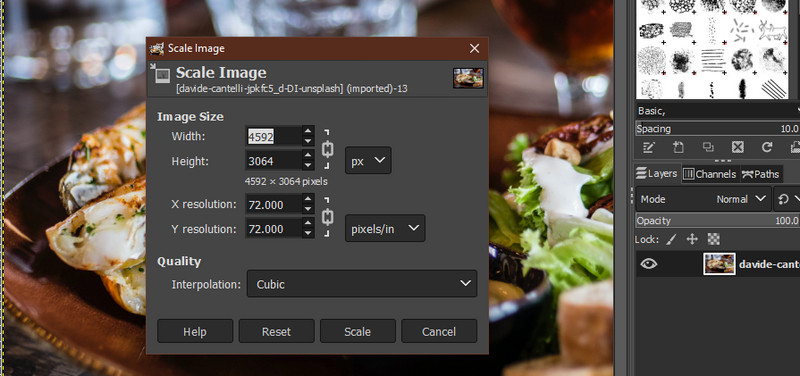 Scale Image Dialog