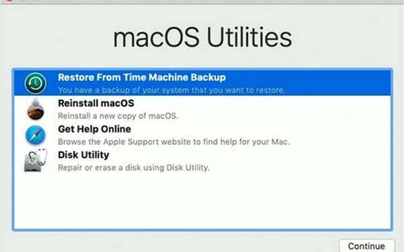 Hit Restore from-time-machine-backup