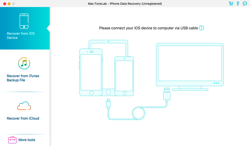 Откройте Mac FoneLab для восстановления данных iPhone