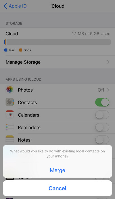 Restore iCloud Backup to iPhone