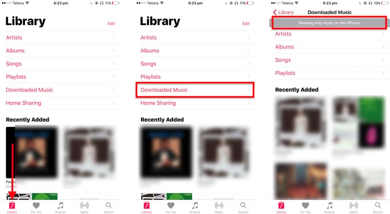 Gendan slettede sange på iPhone fra Music App