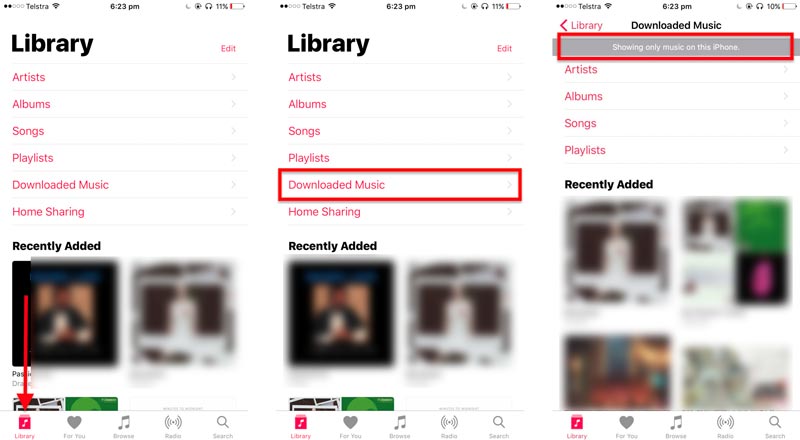 Recupera brani cancellati su iPhone dall'app Musica