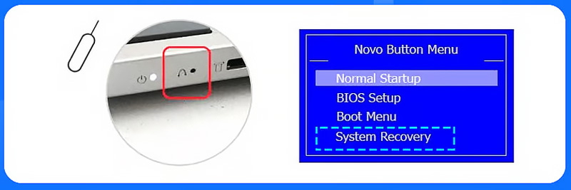 Lenovo Laptop Novo Button Menu