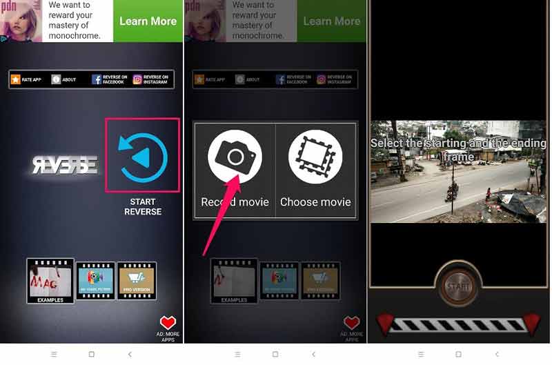 Invertire un video su Android