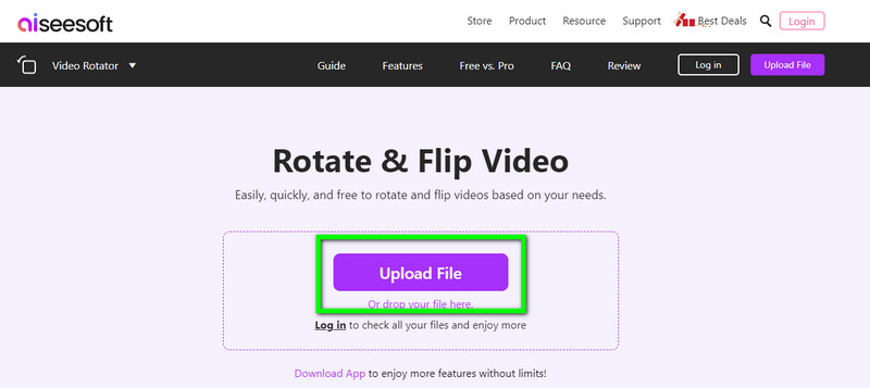 Ανοίξτε το Video Rotator Online