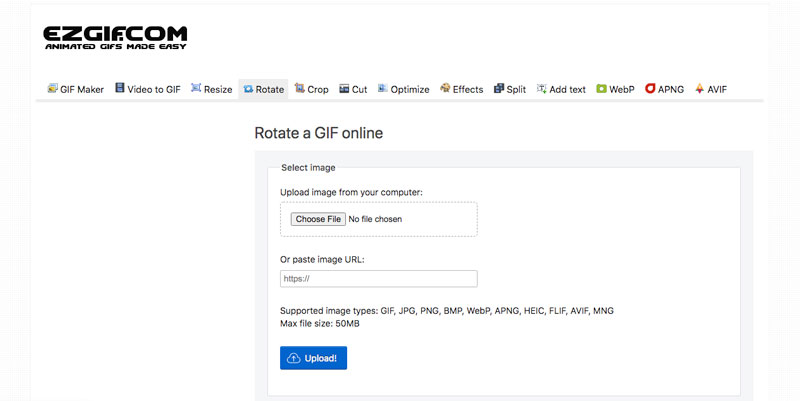 Online GIF rotator