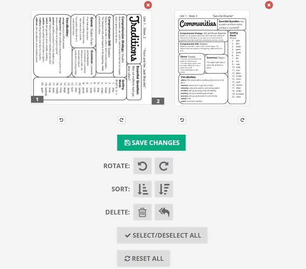 Ruota il file PDF