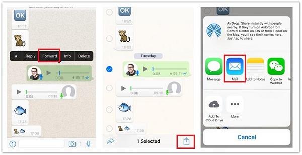 Uložit WhatsApp Audio iPhone