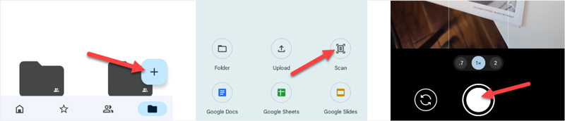 Android Skann til PDF Google Drive