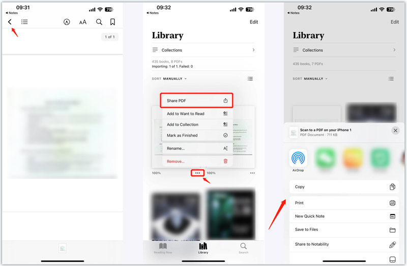 Condividi un documento PDF scansionato su Iphone