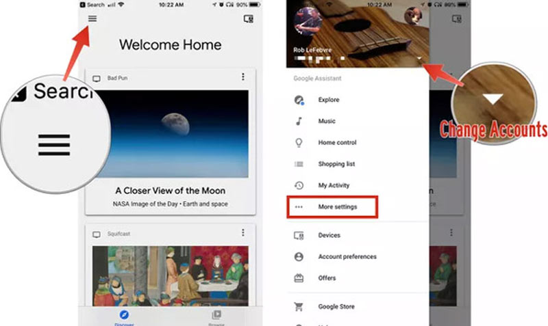 Collega Google Home a Chromecast