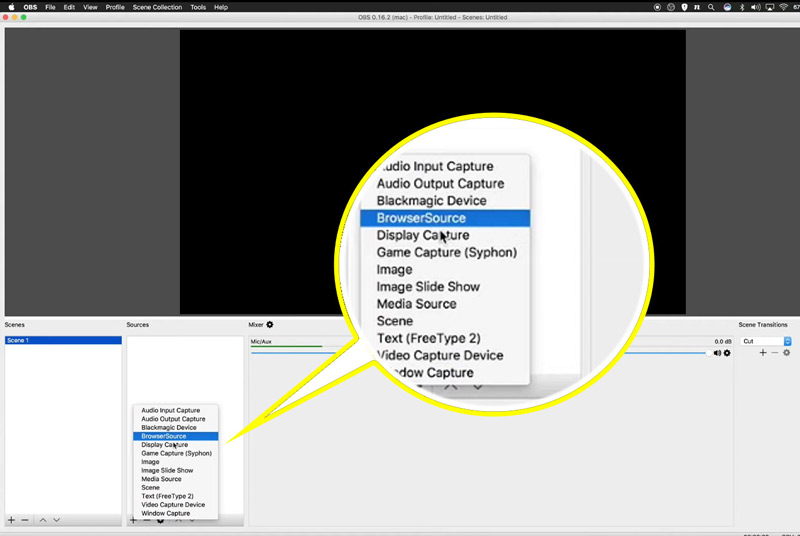 Add Screen Capture in OBS