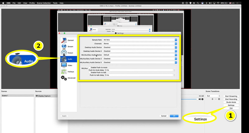 Audio Settings in OBS