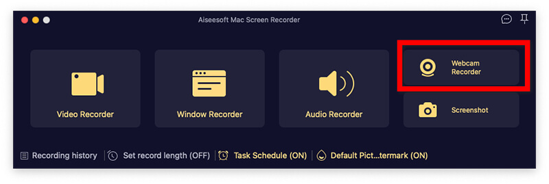 Select Webcam Recorder For MAC