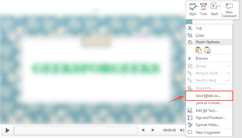 Powerpoint Save Screen Recording Media AS