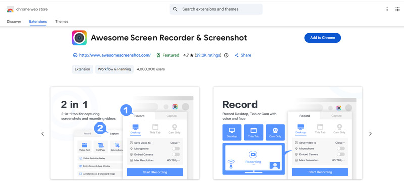 Awesome Screen Recorder Browser Extension