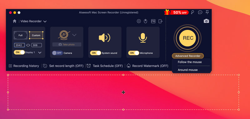 Mac Screen Recorder Advanced Recorder