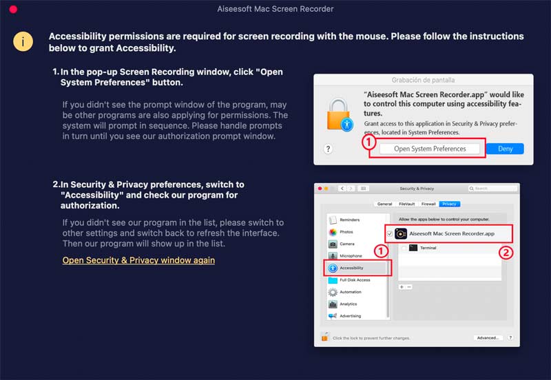 Mac Screen Recording Permissions