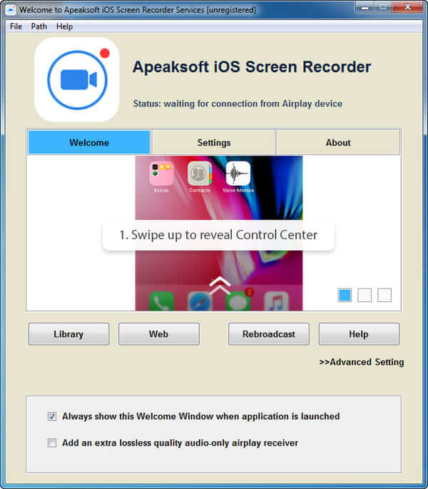 Запустить IOS Screen Recorder