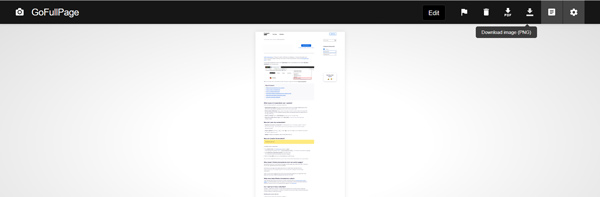 Screenshot dell'intera pagina web in Chrome